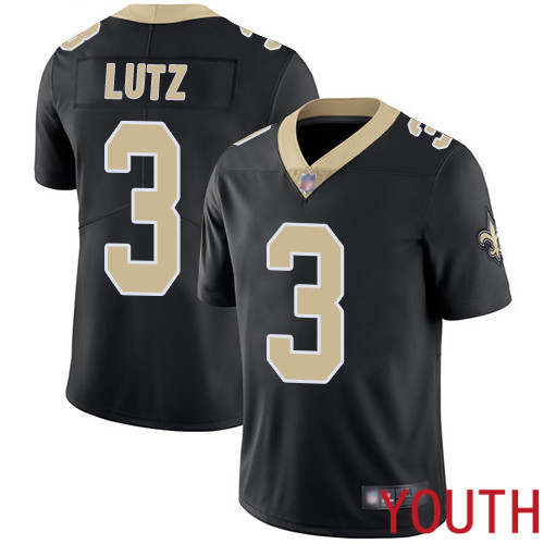 New Orleans Saints Limited Black Youth Wil Lutz Home Jersey NFL Football #3 Vapor Untouchable Jersey
